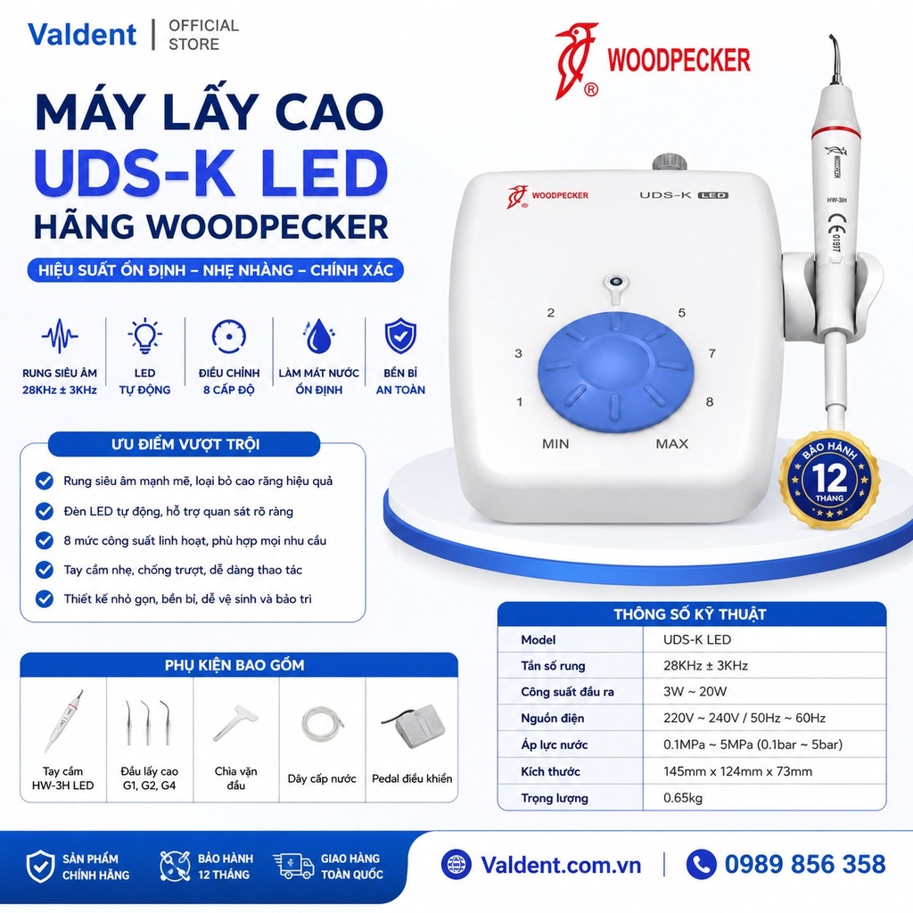 Máy lấy cao răng UDS-K LED Hãng Woodpecker