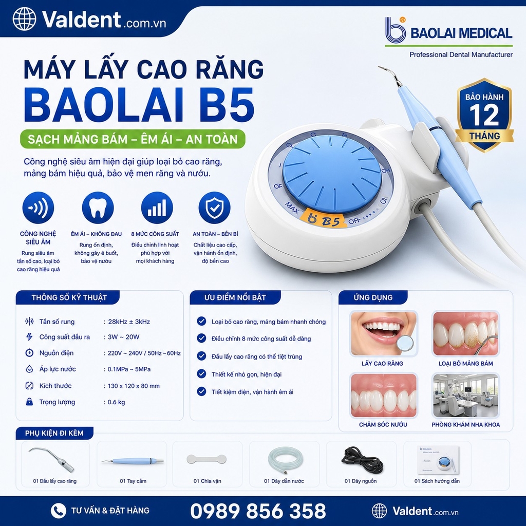 Máy lấy cao răng (cạo vôi) Bao lai B5