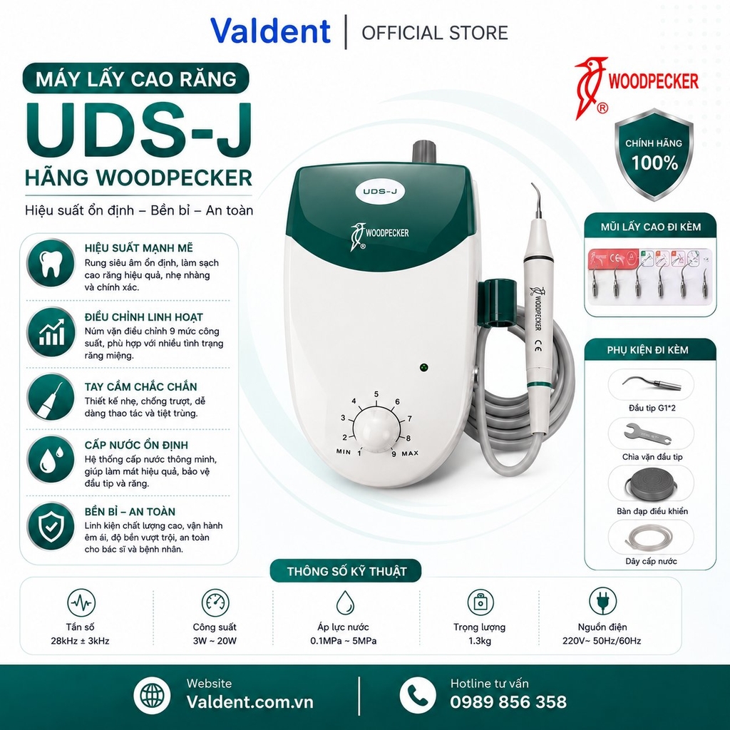Máy lấy cao răng (cạo vôi) UDS-J Woodpecker