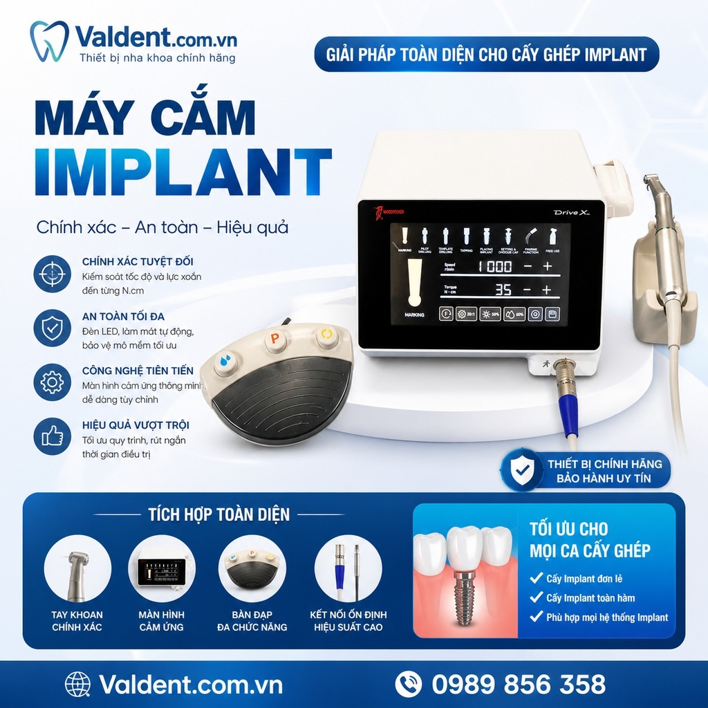 Máy cắm implant Woodpecker Drive X