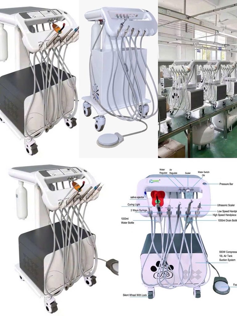 Máy nha khoa đa chức năng cao cấp-Mobile Dental Unit 5 in 1