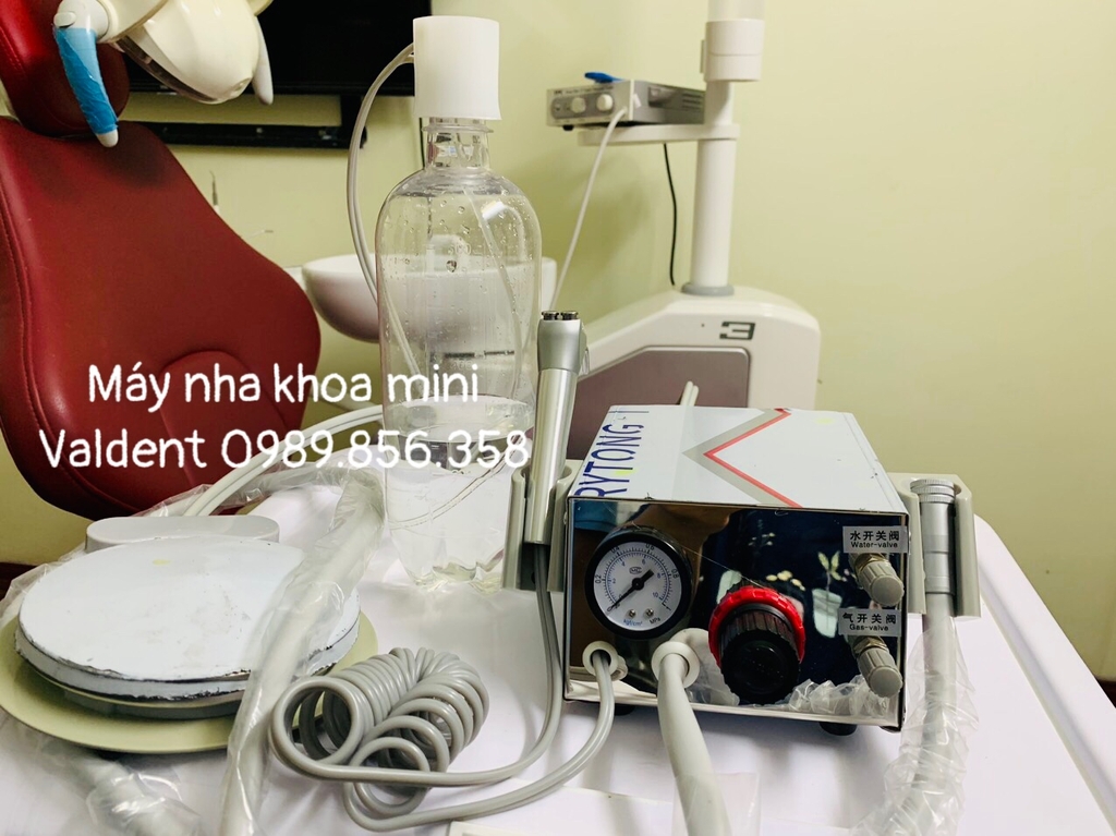 Combo7: Máy nha khoa mini +máy nén khí+tay khoan nhanh+tay khoan chậm