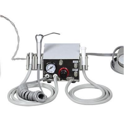 Combo 8: Máy nha khoa mini có đầu hút nước bọt + máy nén khí + Tay khoan nhanh+Tay khoan chậm