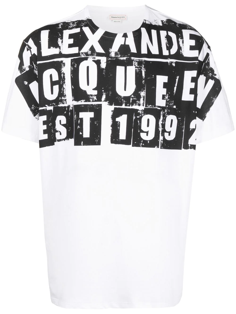 Alexander McQueen logo-print cotton T-shirt Đông Vũ Authentic