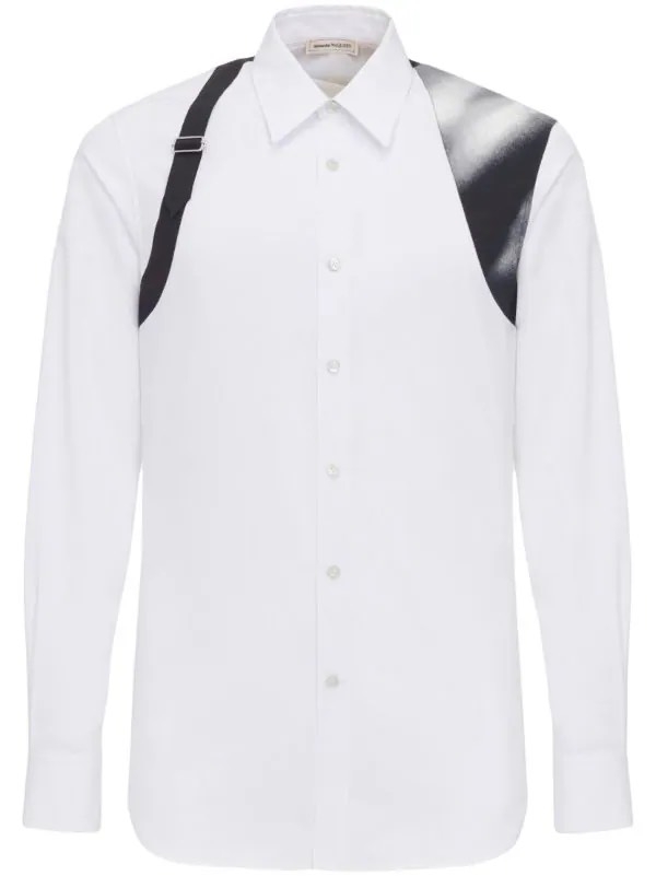 Alexander McQueen graphic-print panel harness shirt