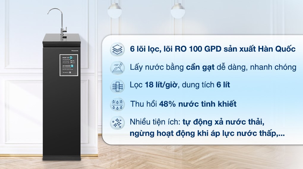 Máy lọc nước RO Panasonic TK-CA811K-VN 6 lõi