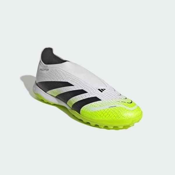 Giày Bóng Đá Adidas Predator League 25 Laceless TF  JQ1070 Trắng/Xanh