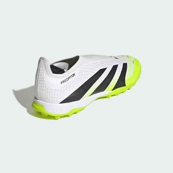 Giày Bóng Đá Adidas Predator League 25 Laceless TF  JQ1070 Trắng/Xanh