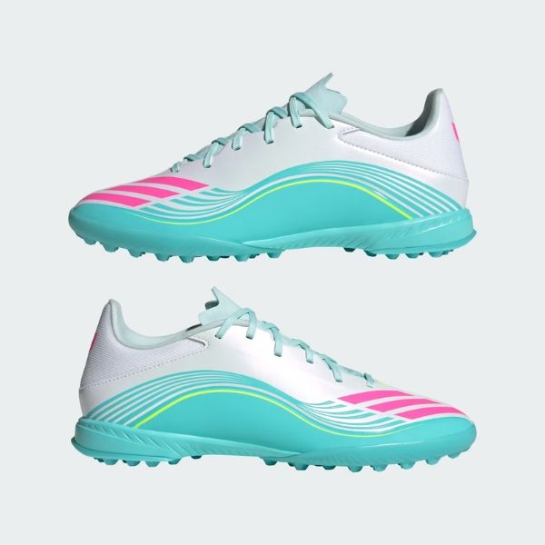Giày Bóng Đá Adidas F50 Messi League TF JQ0937 - Trắng/Xanh Ngọc