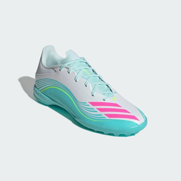 Giày Bóng Đá Adidas F50 Messi League TF JQ0937 - Trắng/Xanh Ngọc