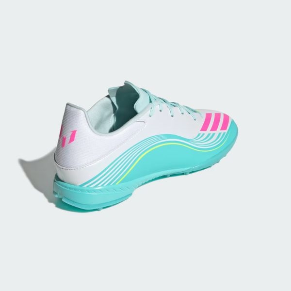 Giày Bóng Đá Adidas F50 Messi League TF JQ0937 - Trắng/Xanh Ngọc