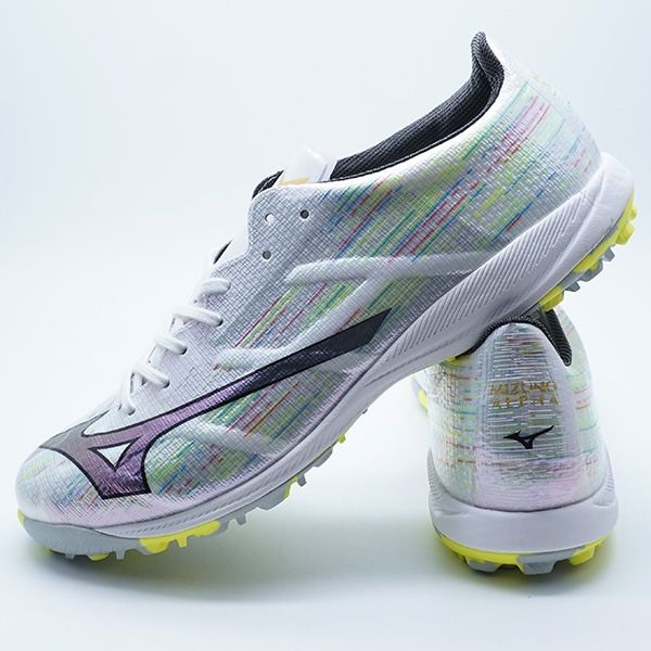 Giày đá bóng Mizuno Alpha II Elite TF Frontier Pack  P1GD256209 Trắng/Bạc/Xanh