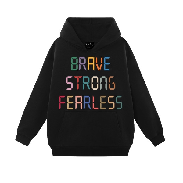 Áo Hoodie dài tay có nón in chữ 4LUCKY - 6111