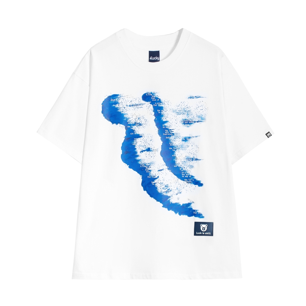 Áo thun nam in chữ họa tiết 4LUCKY - 6008
