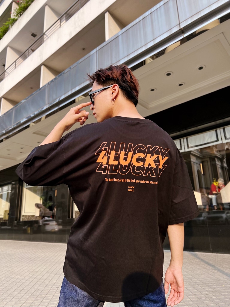 Áo thun nam form rộng 4LUCKY - 6010