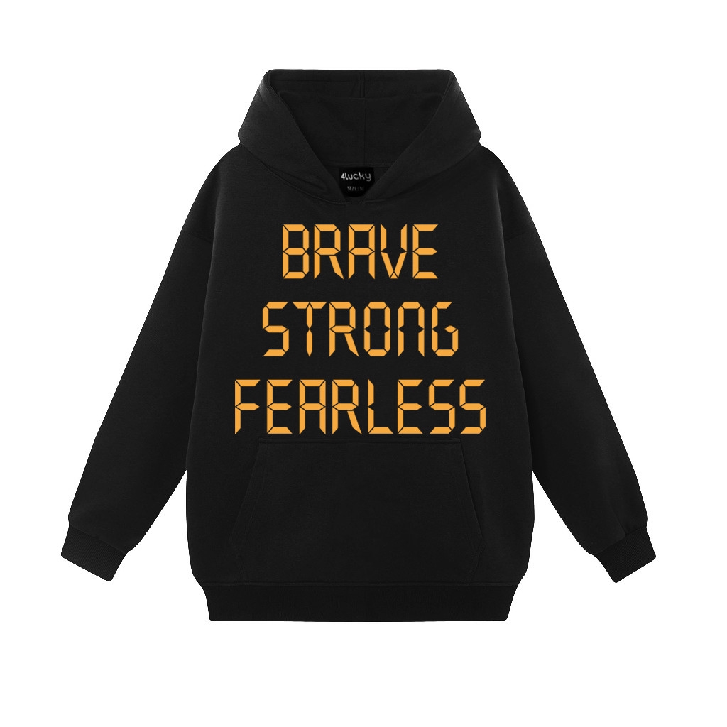 Áo Hoodie dài tay có nón in chữ 4LUCKY - 6111