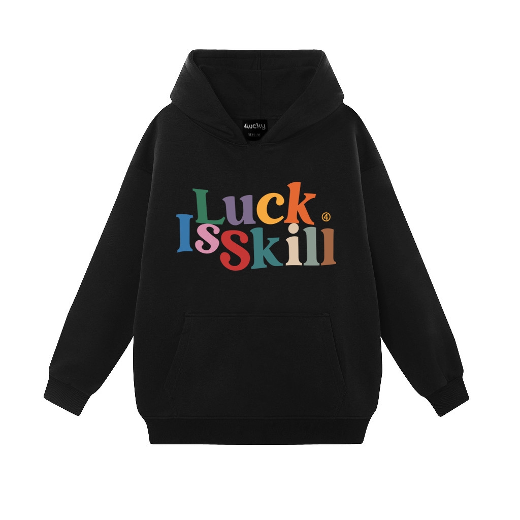Áo Hoodie dài tay có nón in chữ 4LUCKY - 6110