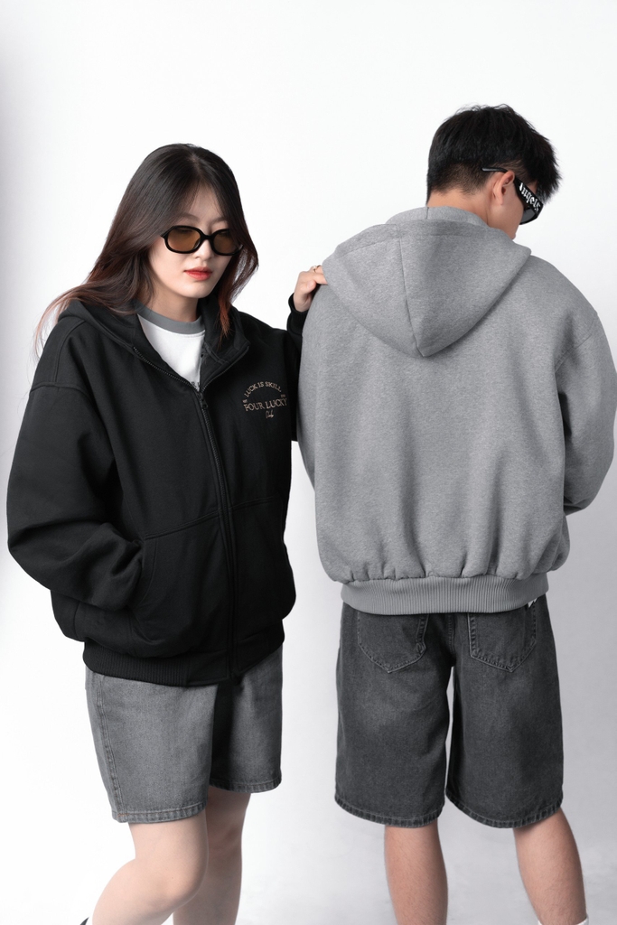 ÁO KHOÁC NỈ THÊU 4LUCKY 6139