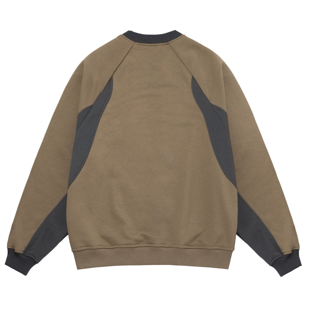 ÁO SWEATER NÂU PHỐI TAY 4LUCKY _ 6146