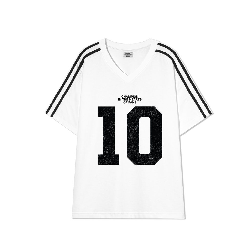 ÁO THUN CỔ TIM SỐ 10 4LUCKY - 6090