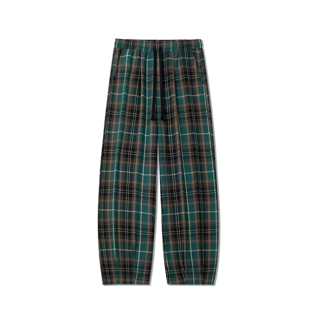 QUẦN DẠ ỐNG RỘNG SỌC CARO UNISEX - 6215