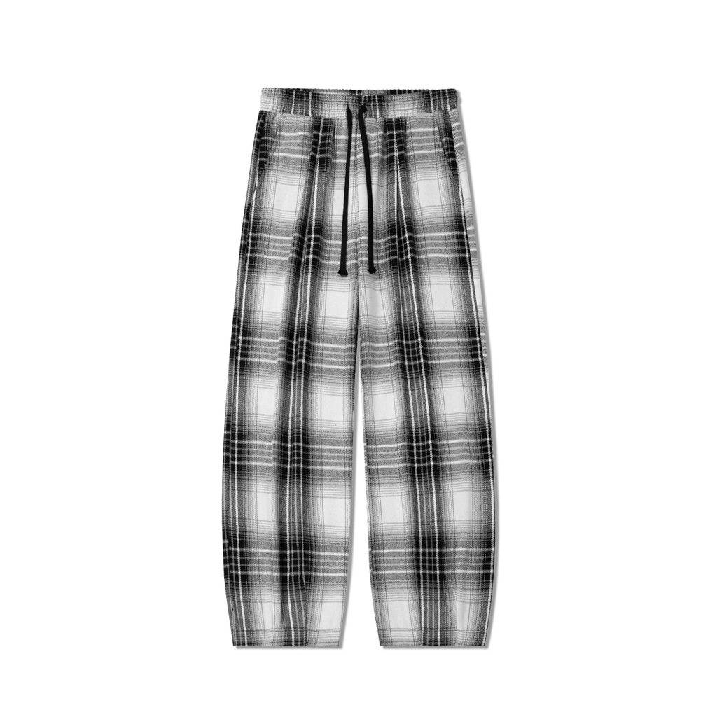 QUẦN DẠ ỐNG RỘNG SỌC CARO UNISEX - 6215