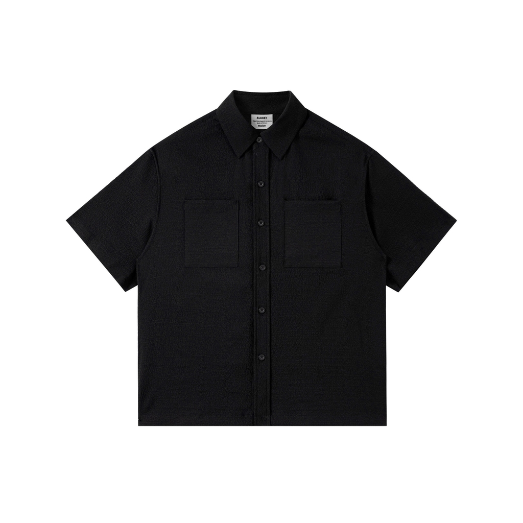 ÁO SƠ MI BOXY FIT XỐP NHĂN UNISEX 6819