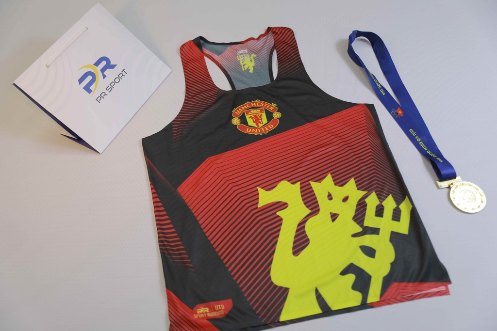 Áo SINGLET Nam Sức mạnh quỷ đỏ | Áo chạy bộ PR SPORT