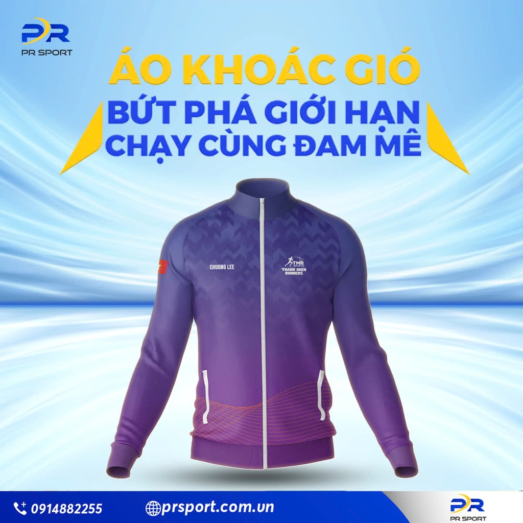 Đặt may áo khoác gió – Thiết kế riêng, bền đẹp, giao hàng đúng hẹn | PR SPORT