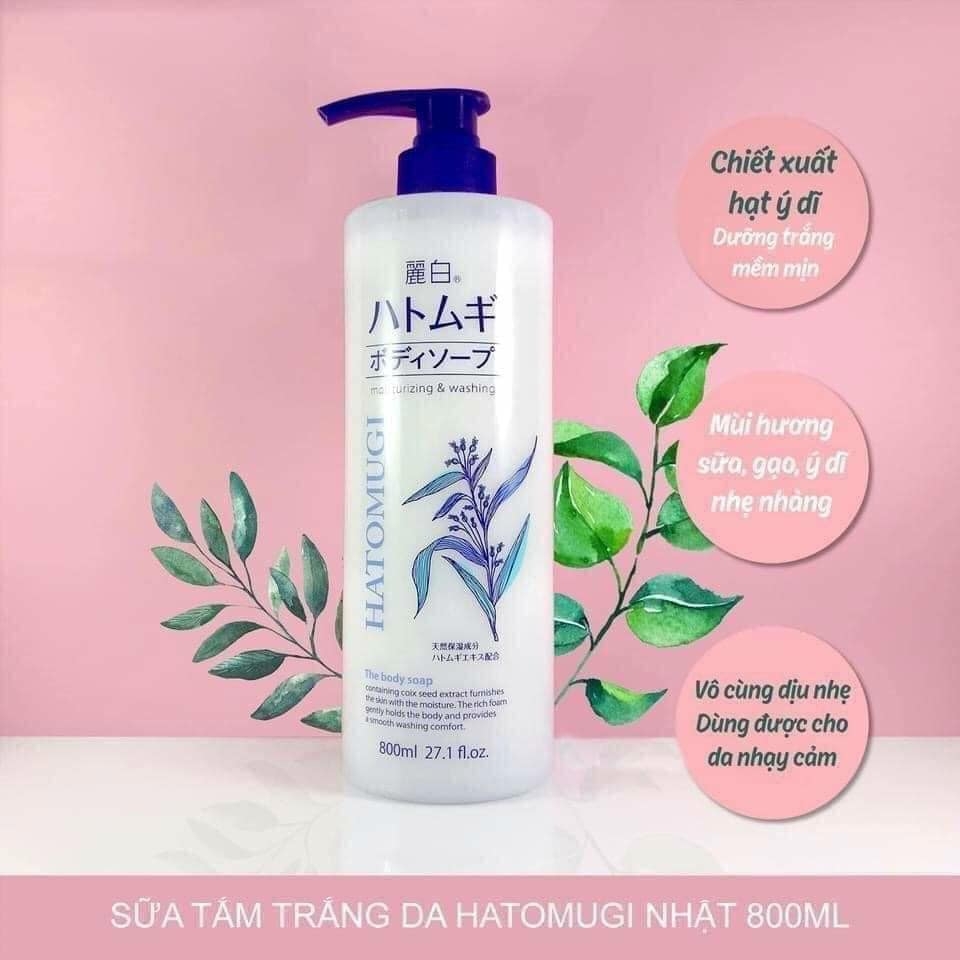 SỮA TẮM GẠO TRẮNG DA Hatomugi 800ml