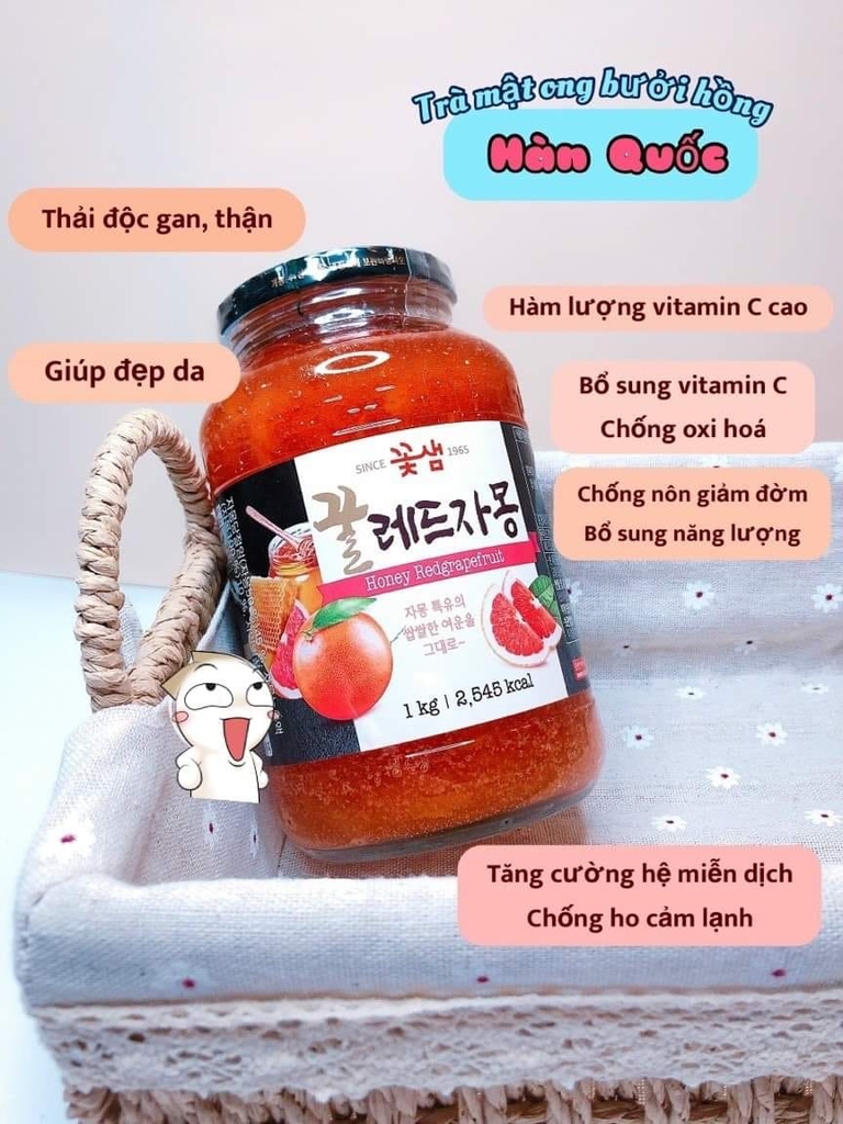 Mật ong bưởi hồng Honey Redgrapefruit Hàn Quốc 1kg