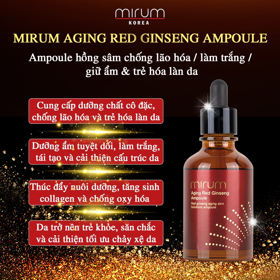 Ampoule Mirum hồng sâm chống lão hóa, làm trắng, giữ ẩm & trẻ hóa làn da 50ml