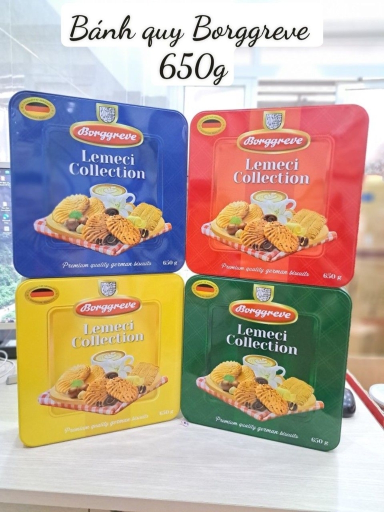 Bánh quy bơ Borggreve Đức 650g ( xanh lá)