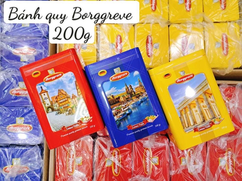 Bánh quy bơ Borggreve Đức 200g ( vàng)(12)