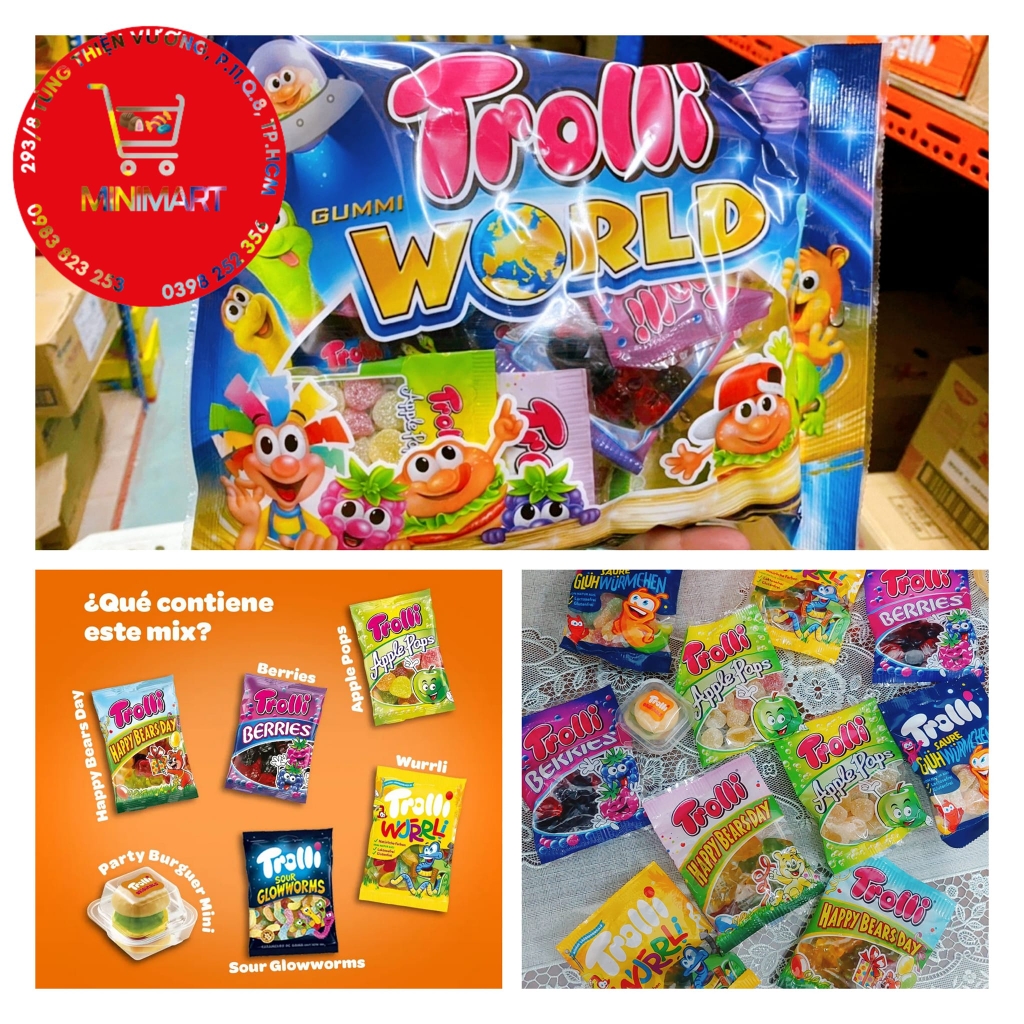 KẸO DẺO TROLLI GUMMI WORLD 230g