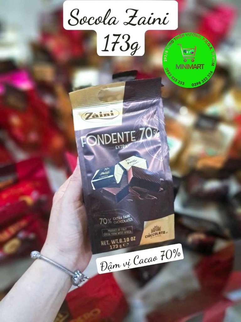 Socola Zaini Cremini Nocciola - Noir ( vị hạt phỉ và cacao) 154g