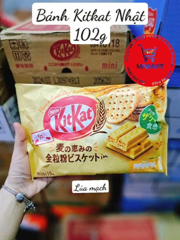 Bánh kitkat Nhật 102g (lúa mạch)