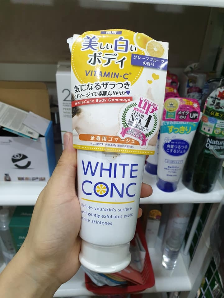 Tẩy tế bào chết dưỡng trắng White Conc body 180gr Nhật Bản