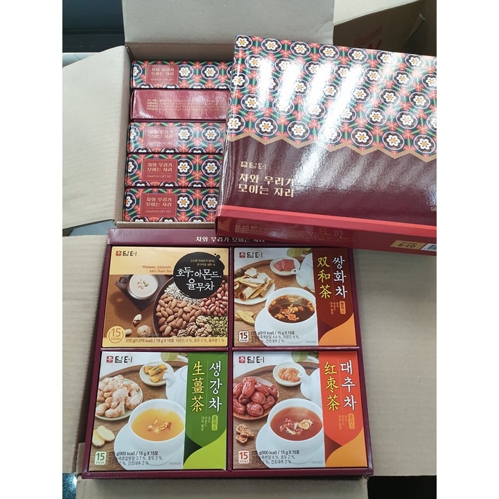 Gift Set trà hoa + ngũ cốc Damtuh Hàn Quốc