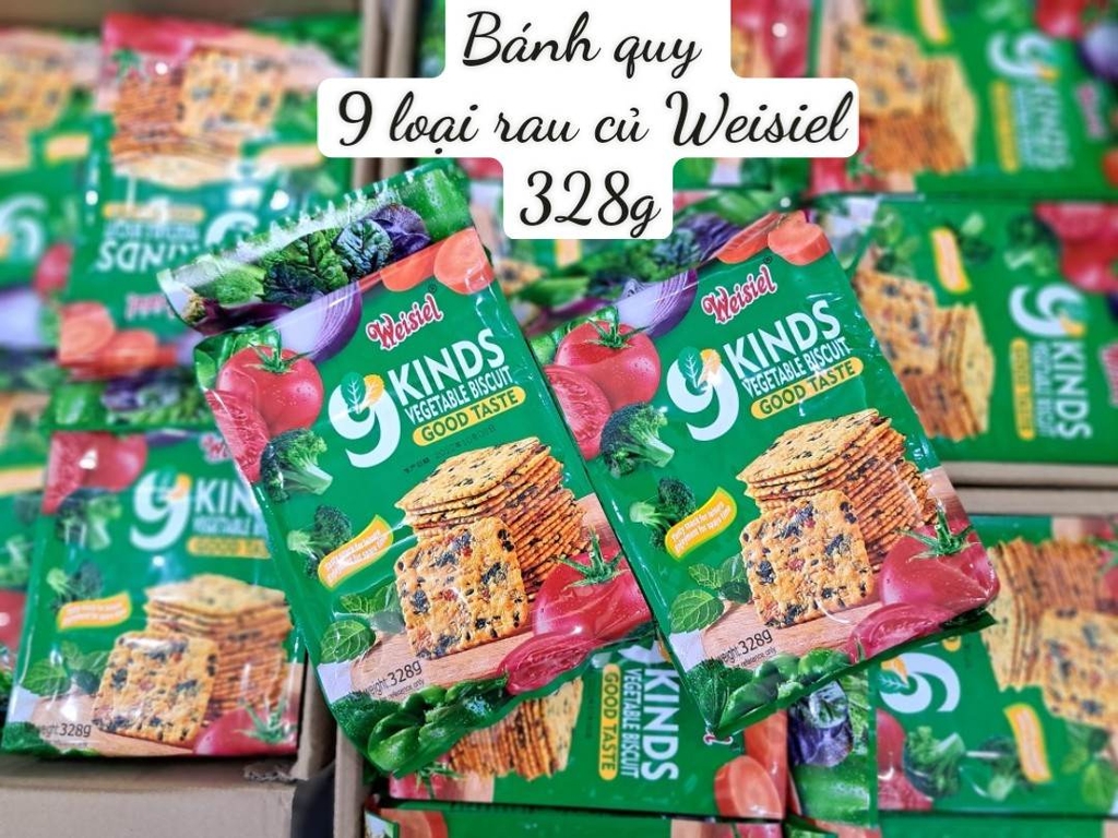 Bánh ăn kiêng 9 loại rau củ Weisiel 328gam