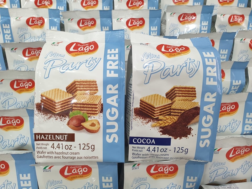Bánh Xốp Mini Lago SUGAR FREE dành cho người tiểu đường 125g (Cacao ( đắng )