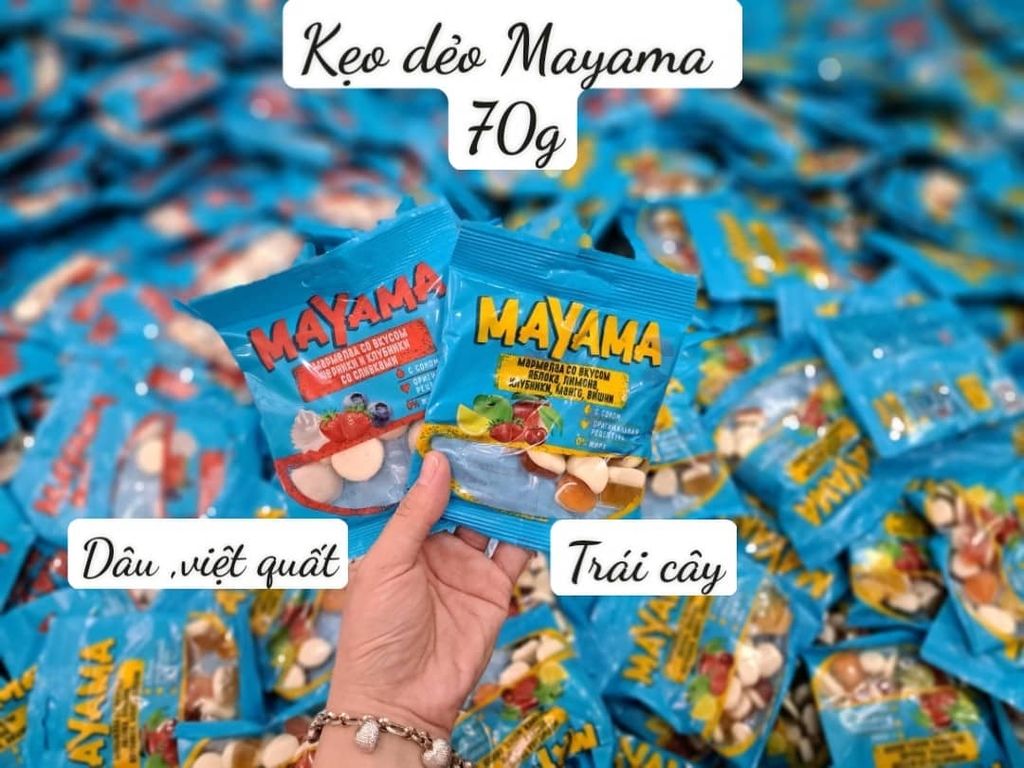 KẸO DẺO TRÁI CÂY MAYAMA 70g ( Dâu ,Việt quất)