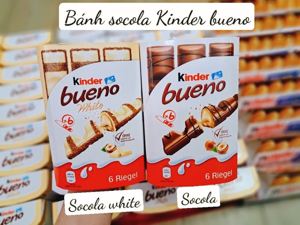 Bánh Chocolate nhân Hạt dẻ Kinder Bueno 43gr. (Socola trắng)