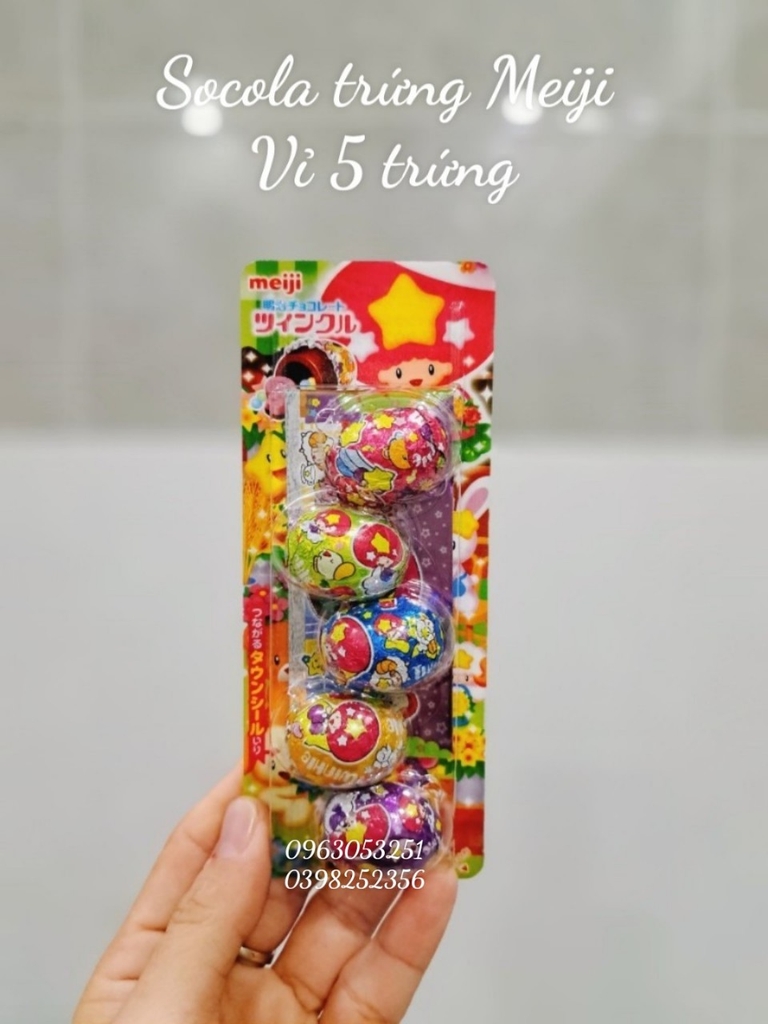 Kẹo trứng Socola Meiji Twinkle chocolate egg Nhật Bản 26g