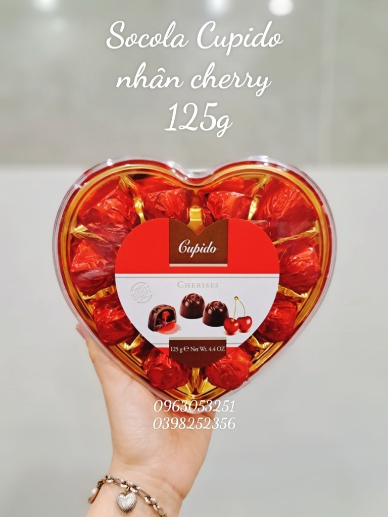 Kẹo socola nhân anh đào Cupido cherry 125g