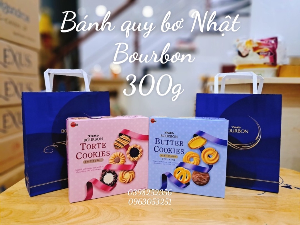 Bánh quy bơ Nhật butter cookies - Torte cookies Bourbon 300g