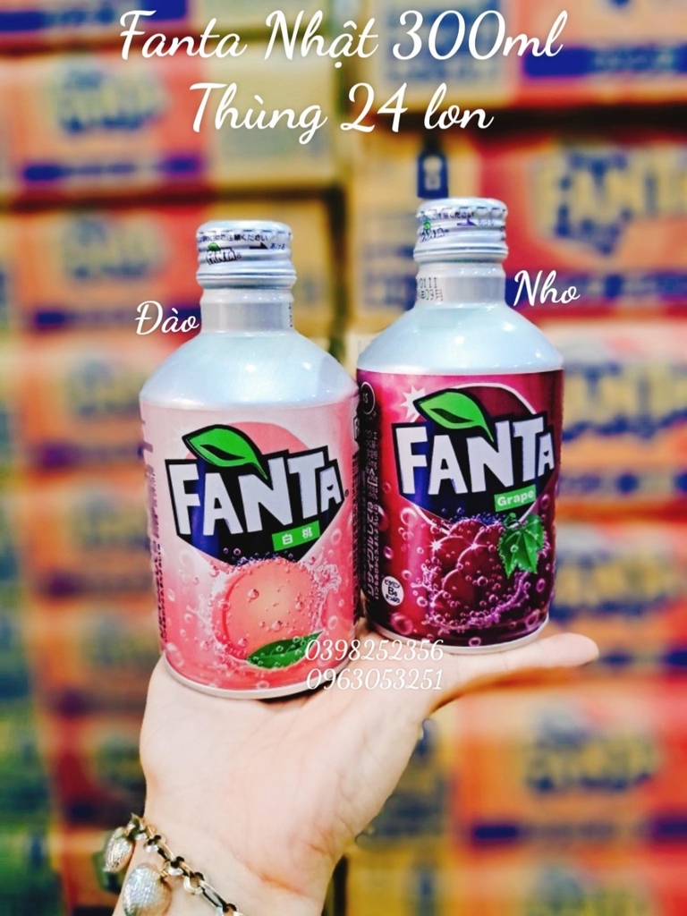 Nước Ngọt Fanta Nhật 300ml vị Đào ( Combo 12 lon)