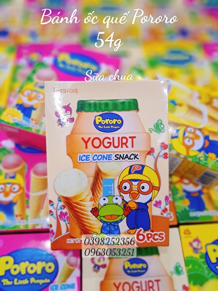 Bánh ốc quế Pororo 54g (sữa chua) (20)