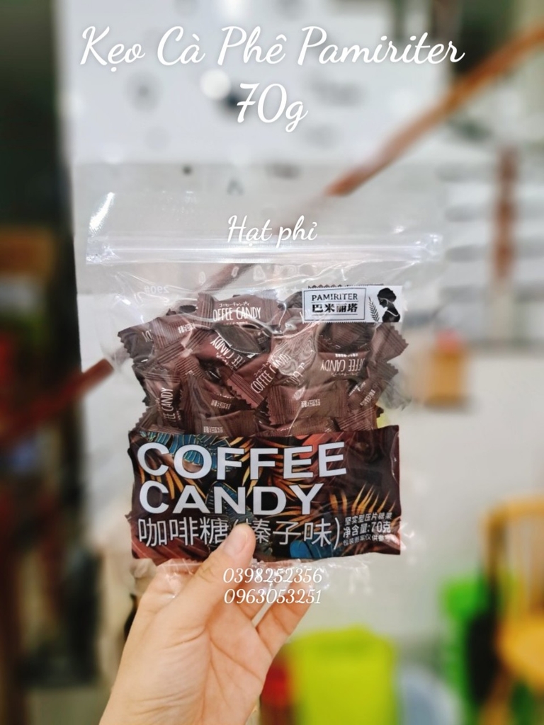 Kẹo Cà Phê Coffee Candy Pamiriter 70g Đài Loan (cafe hạt phỉ )