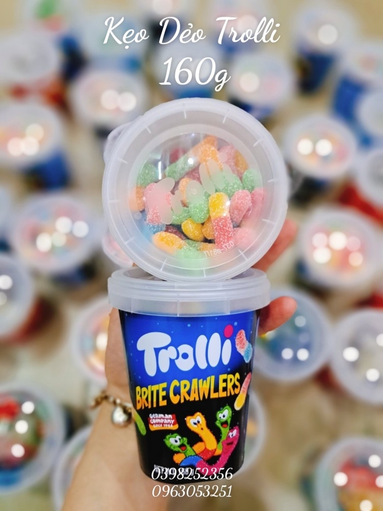 KẸO DẺO  TROLLI - HŨ 160g ( Brite crawlers)